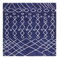 thumbnail image 3 of Unique Loom Rabat Shag Collection Area Rug - Geometric (8' Square Navy Blue/Ivory), 3 of 7