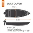 thumbnail image 4 of Classic Accessories Lunex RS-1™ Boat Cover, Fits Boats 12' - 14' L x 68" W, Trailerable Boat Cover with All-Weather Ripstop Fabric, Model AA, 4 of 10