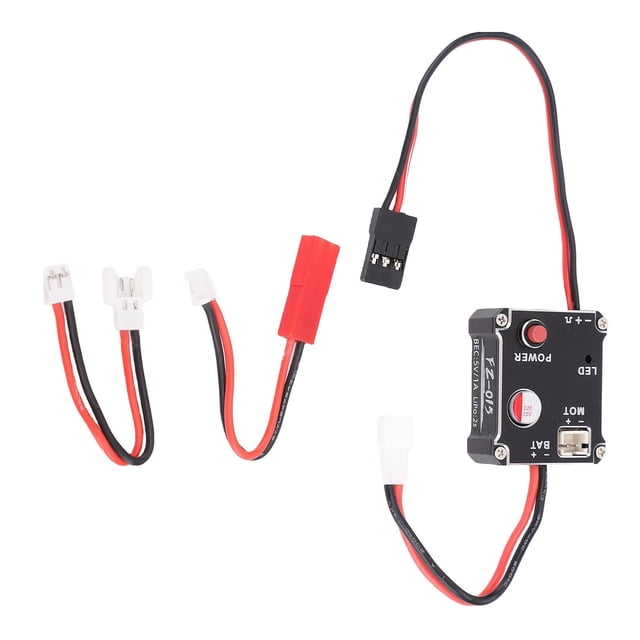 RC Car Brushed ESC, Plug And Play Controlador Electrónico De Velocidad Para Automóvil RC Ampliamente Compatible Apagado Automático Liviano De 15 A Para Reemplazo De Automóvil