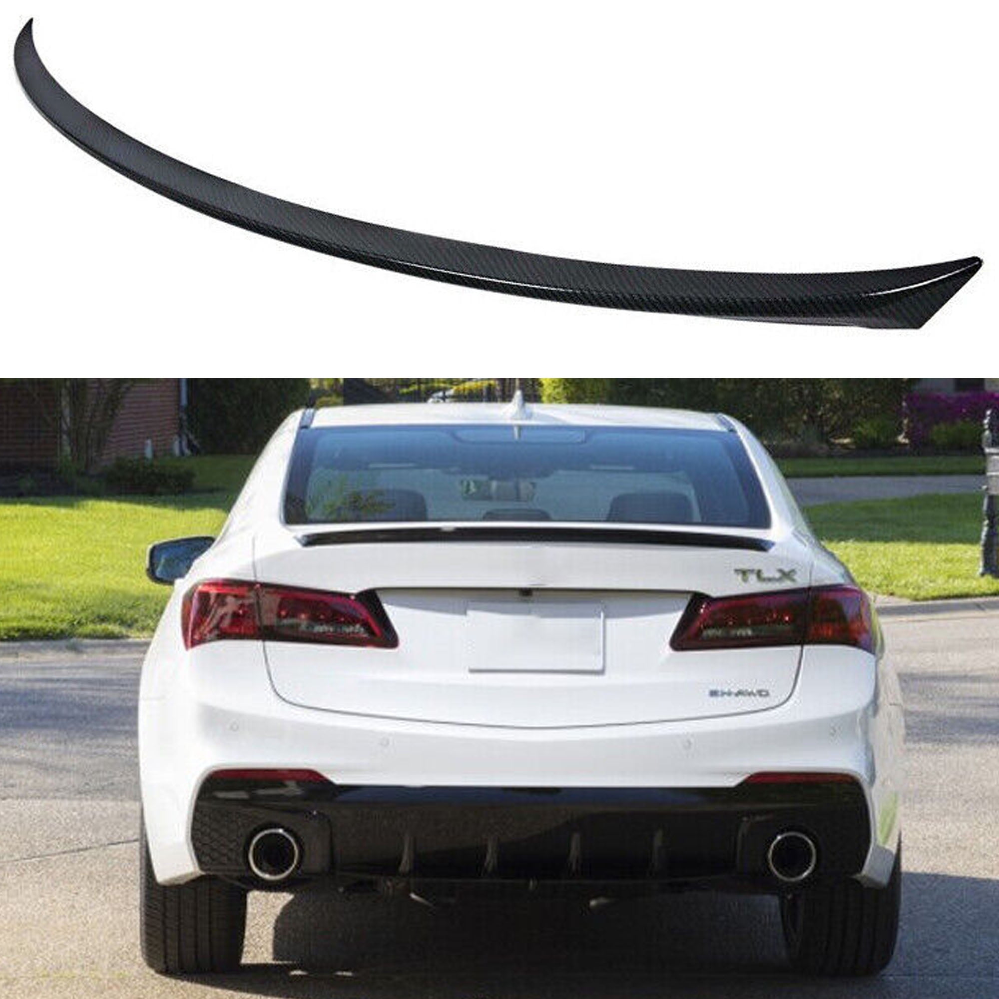 NINTE Rear Wing Spoiler for Acura TLX 20152023 ABS Carbon Fiber Style
