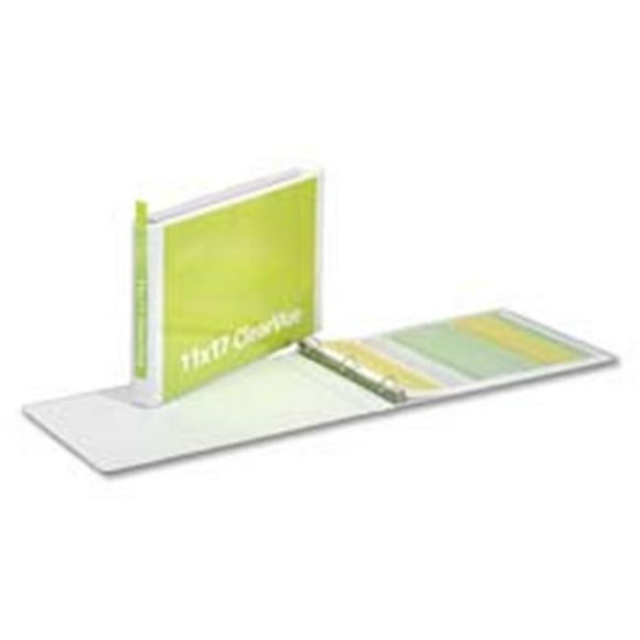 Cardinal Brands- Inc Clearvue D-Ring Binders- 11in.x17in.- 2in. Capacity- White