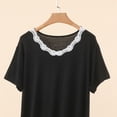 thumbnail image 4 of RQYYD Womens Long Nightgown with Lace Trim Soft Loose Sleep Dress Lightweight Comfy Loungewear Casual Sleepwear for Women, 4 of 5