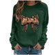 thumbnail image 1 of Xuyuer Women's Printed Long Sleeve Round Neck Casual Hoodless Sweatshirt, Comfortable Pullover Top for Mother's Day Gifts, Family Events and Relaxed Everyday Wear, 1 of 6