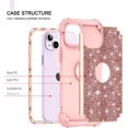 thumbnail image 2 of Lontect pour iPhone 14 Cas Paillettes Brillant Résistant aux Chocs Hybride Robuste à Fort Impact Housse de Protection, 2 of 5