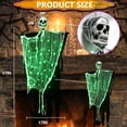 thumbnail image 4 of Halloween Hanging Skull Ghost Decoration, LED Light Up Grim Reaper Ornament With Tattered Gauze Body For Porch Tree Yard Door Indoor Outdoor Party Hau*nted Hous Horror Scene Decor, 4 of 6