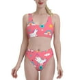 thumbnail image 2 of Picia Yoga Unicorn Women's High Waisted Bikini Scoop Neck Swimsuit Two Pieces Bathing Suit-Large, 2 of 8