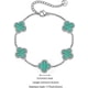 thumbnail image 1 of Lucky Clover Bracelet for Women Adjustable Simple Cute Fashion 18K Gold Plated Bracelet Jewelry Birthday Gifts for Women Girls (Silver-green), 1 of 4