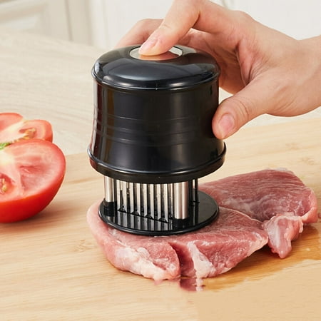 

PTJKU Professional Stainless Steel Meat Tenderizer - Durable Kitchen Tool for Efficient Meat Loosening and Flavor Enhancement Black