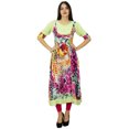 thumbnail image 2 of Bimba Women Long Flaired Polyester Dress Printed Kurta Kurti Ethnic Clothing, 2 of 8