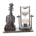 thumbnail image 2 of Reloj de arena con forma de violín, instrumento musical decorativo, reloj de arena coleccionable. Argén, 2 of 9