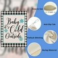 thumbnail image 3 of Home Decorative Winter Small Garden Flag, Baby It''s Cold Outside House Yard Outdoor Christmas Black White Buffalo Plaid Check Decor, Xmas Farmhouse Seasonal Burlap Decoration Double Sided 12.5x18, 3 of 6
