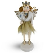 Angel Fairy Female Nutcracker with sparkly wings 10 inch