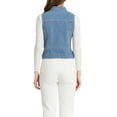 thumbnail image 3 of INSPIRE CHIC Women's Washed Denim Button Sleeveless Vest Jacket with Pockets XL Light Blue-B, 3 of 6