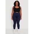 thumbnail image 2 of Womens Plus Size High Waisted Ribbed Knit Seamless Leggings, 2 of 5