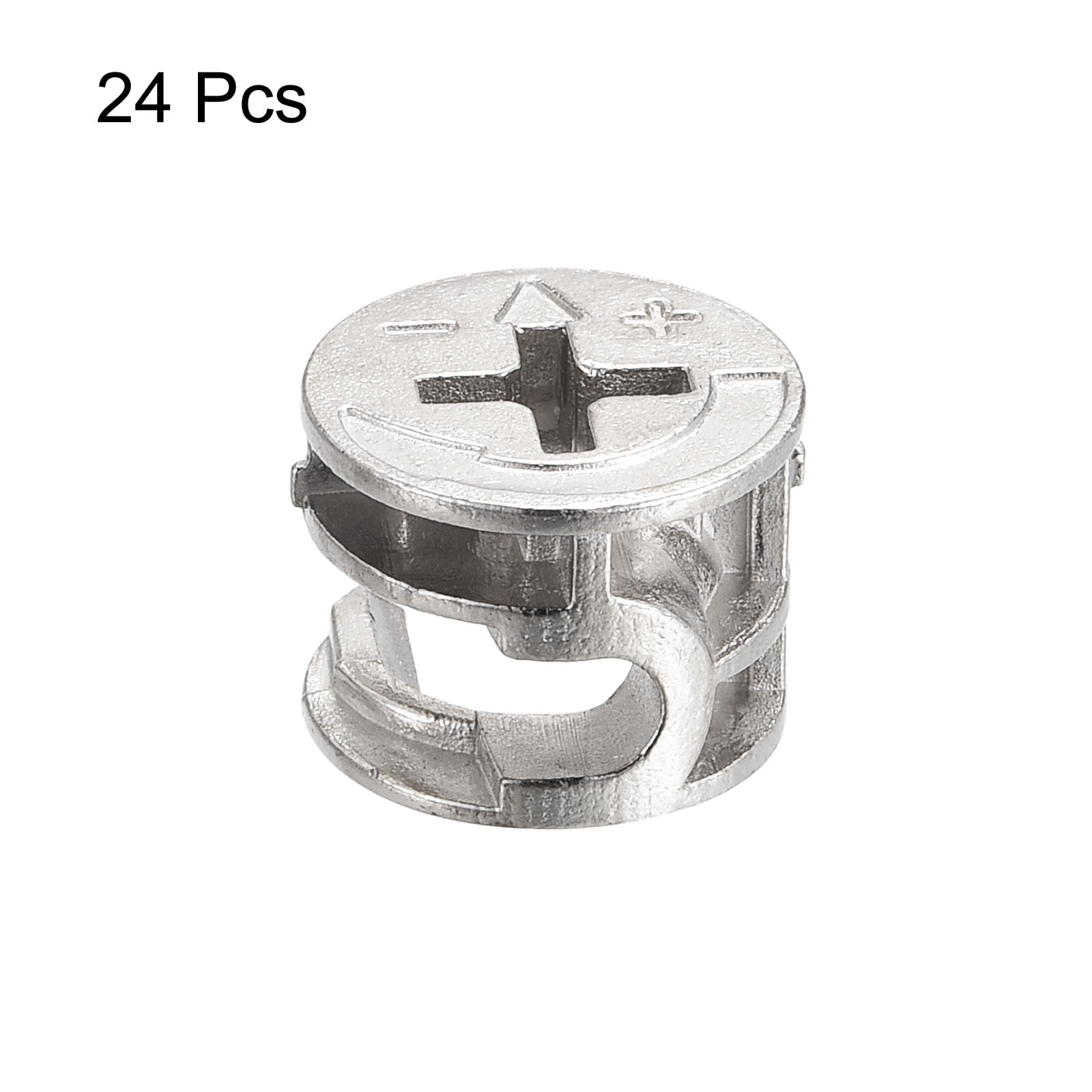 Tuercas De Leva Para Muebles – Pack De 8, Acero Niquelado, 15x12 Mm, Para Montaje De Armarios Y Estanterías