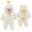 White, variant on BONIXOOM Children'S Clothing Set Little Girls Outfits Clothes Toddler Fashion Spring Crew Neck Tie Solid Long Sleeve Jumpsuit Gray 66