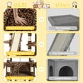 thumbnail image 4 of Sha Cerlin 68" X Large Cat Tree and Tower for Cats with Condo House, Sisal Scratching Board & Posts, Leopard Print, 4 of 8