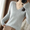 thumbnail image 4 of Tittly Pullover Sweaters Sweaters for Women Light Sweaters For Women Long Sleeve Crew Neck Lightweight Soft Knitted Pullover Knitted Blouse Pullover Sweaters Womens Sweaters Grey XXL, 4 of 7