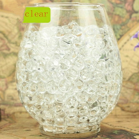 Water Gel Beads Pearls,Sooper Beads Decoration Vase Filler for Vase Filler, Candles, Wedding Centerpiece, Home Decoration, Plants, Toys, Education,100pcs Clear
