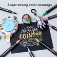 thumbnail image 5 of 12 Colors Dual-Tip Metallic Acrylic Paint Markers Set, Vibrant Colors, Ideal Gift for Artists and Hobbyists, Works on Multiple Surfaces, 5 of 8