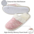 thumbnail image 4 of Womens Memory Foam Scuff Slippers Fuzzy House Shoes with Faux Fur Collar Winter Slide Slipper, 4 of 7