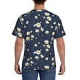 thumbnail image 3 of Bixox Men's Daisies Flowers Printed Short Sleeve Skinny Athletic T-Shirt, 3 of 6