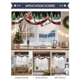 thumbnail image 5 of Tie Up Valance Curtain for Kitchen,Santa Claus Reindeer Cottage Rod Pocket Short Curtains Adjustable Tie-Up Shade Valances,Red Black Plaid Window Treatment for Bathroom Living Room Bedroom, 5 of 8