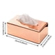 thumbnail image 1 of Caja de pañuelos de papel Heldig ABS galvanizada en oro rosa para el hogar, 1 of 5