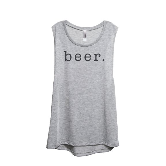 Thread Tank Beer Drinking Women's Sleeveless Muscle Tank Top Sport Grey Small