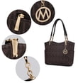 thumbnail image 6 of MKF Collection Braylee M Signature Women's Tote Bag, Functional Purse Handbag by Mia K - Navy, 6 of 8