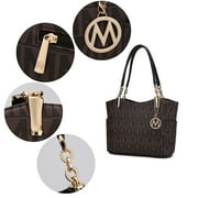 MKF Collection Braylee M Signature Womens Tote Bag, Functional Purse Handbag by Mia K - Black