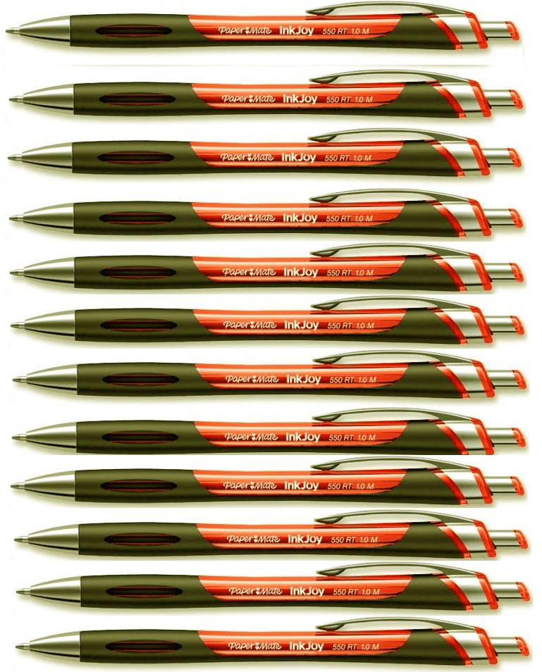 orange ink pens ballpoint
