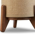 thumbnail image 4 of 17 Inch Table Lamp, Tall Hardback Woven Design Shade, Wood Tripod Stand, 4 of 5