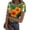 Light Green(Floral Print), variant on Summer Tops for Women Short Sleeve Ribbed Knit Slim Fitted Hawaiian Shirts for Women Cute Tropical Crew Neck Womens Tops Trendy Tight Stretch Holiday Tees Shirts Orange XL