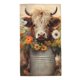 thumbnail image 1 of Fotbe Bucket Flower Cow Toalla Premium con Patrón, Toalla de Microfibra de Secado Rápido, Ligera y Altamente Absorbente (27.5x16in), Ideal para Uso Diario, 1 of 6