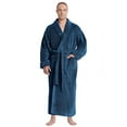 thumbnail image 3 of Arusa Int. Men's Shawl Collar Premium Fleece with Full Ankle Length Bathrobe Charcoal L-XL Ankle Length, 3 of 5