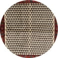 thumbnail image 1 of Ahgly Company Indoor Round Contemporary Light French Beige Brown Abstract Area Rugs, 5' Round, 1 of 6