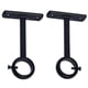 thumbnail image 1 of Ceiling Mounted Curtain Rod Brackets, Heavy Duty Ceiling Bracket for 1 Inch Curtain Rod Holder(Set of 2, Black), 1 of 5
