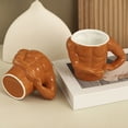 thumbnail image 3 of Taza de café divertida y novedosa con forma de hombre musculoso, taza de cerámica novedosa con cuchara, regalo de cumpleaños y Navidad para amantes de los músculos., 3 of 8