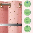 thumbnail image 2 of Your Zone Blackout Grommet Curtain Panel, 1 Panel, Pink/Metallic Heart 37" W x 84" L, 2 of 6