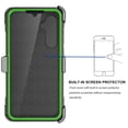 thumbnail image 3 of For Samsung Galaxy A35 5G Phone Case, with [Built-in Screen Protector] and Belt Clip Holster, eBizWare Shockproof Heavy Duty Protective Rugged Case Kickstand Cover for Galaxy A35 5G - Green, 3 of 9