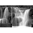 thumbnail image 2 of Taylor, Douglas 18x13 Black Ornate Wood Framed with Double Matting Museum Art Print Titled - Sunset Waterfall II BW, 2 of 4