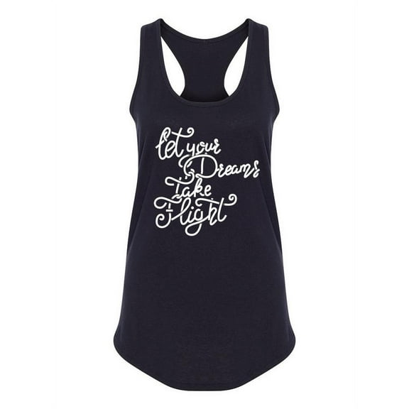 Let Your Dreams Lettering Style Tank Women -Image by Shutterstock, Female Large