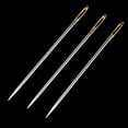 thumbnail image 4 of 3 Pieces 6.9 cm Steel Large Eye Needles Yarn Self Threading Hand Sewing Knitting, 4 of 7