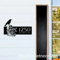 thumbnail image 3 of Handmadetneonsign Raven On Skull House Number, Raven Home Address Metal, House Address Sign 64641, 3 of 5