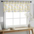 thumbnail image 2 of Yellow Blue Spring Floral Valance Curtains for Kitchen/Living Room/Bathroom/Bedroom Window, Rod Pocket Small Topper Half Short Window Curtains Voile Sheer Scarf, Summer Botanical Farmhouse 42"x12", 2 of 8