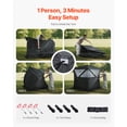 thumbnail image 5 of KFFKFF Portable Outdoor Sauna Tent for Four, Durable Oxford Fabric & Carbon Steel Frame, Quick Assembly for Camping, Backyard, or Home Use (Black), 5 of 9