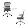 thumbnail image 2 of Ilios Innova | Silla de Oficina Ergonómica de Malla Gris con Soporte Lumbar, Altura Ajustable, Base Metálica con Ruedas 360°, Diseño Transpirable Moderno, 2 of 9
