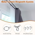 thumbnail image 2 of Uxcell 10-Pack Curtain Ring with Eyelet 1 Inch ID Fits Up to 3/4 Inch Curtain Rod Silver Metal Drapery Rings, 2 of 7