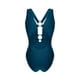 thumbnail image 4 of Trajes de Baño de Corte Alto para las Mujeres Correa sin Espalda Color Sólido con Cojín de Pecho Verano Inalámbrico, 4 of 7
